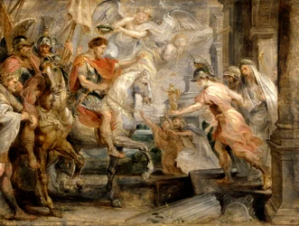 La entrada triunfal de Constantino en Roma